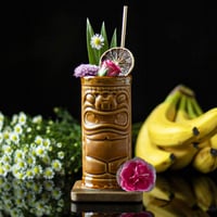 mikamax Tiki Mugs kerámia koktélos pohár szett – 4 db – 29 x 8 x 15 cm – Tiki bár poharak Pina Colada italokhoz 7