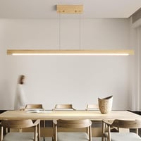 Mikeru 100cm Tölgy Függőlámpa Dimmelhető Távirányítóval 3000-6000K Memóriafunkcióval 8