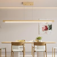Mikeru 100cm Tölgy Függőlámpa Dimmelhető Távirányítóval 3000-6000K Memóriafunkcióval 5