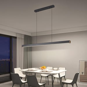Pendul LED liniar Mikeru 150 cm pentru insula de bucătărie și dining, 3000K 4500K 6500K, reglabil 10-100%, cu telecomandă (fără baterii)