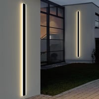 Mikeru 180 cm-es Kültéri Fali Lámpa, 3000K Meleg Fehér LED Világítás, 60W, IP65 Vízálló, Fekete Alumínium, Kerthez, Erkélyhez, Folyosóhoz 1