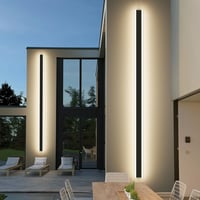 Mikeru 180 cm-es Kültéri Fali Lámpa, 3000K Meleg Fehér LED Világítás, 60W, IP65 Vízálló, Fekete Alumínium, Kerthez, Erkélyhez, Folyosóhoz 7