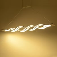 Mikeru Fekete Függő Étkezőasztal Lámpa 100 cm - Távirányítós, Fényerőszabályozós, Állítható Magasságú LED Mennyezeti Világítás Étkezőbe, Dol 4