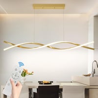 Mikeru LED függőlámpa dimmelhető távirányítóval, 120 cm, étkezőszoba 1