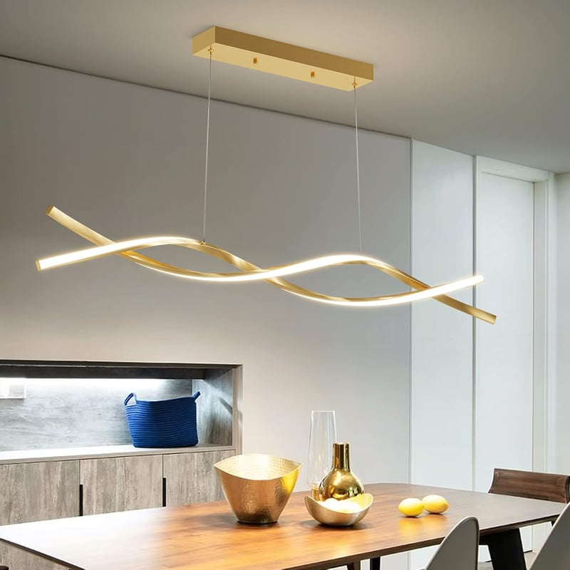 Mikeru LED függőlámpa dimmelhető távirányítóval, 120 cm, étkezőszoba