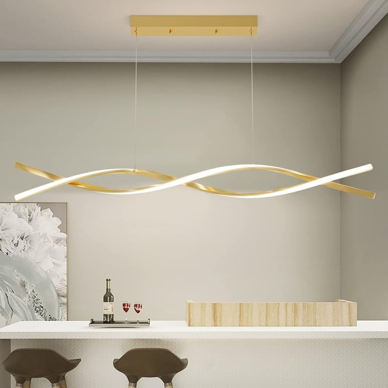 Mikeru LED függőlámpa dimmelhető távirányítóval, 120 cm, étkezőszoba