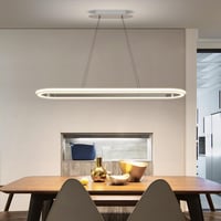 Mikeru Modern Ovális Függőlámpa 110cm Dimmelhető Távirányítóval 1