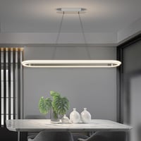 Mikeru Modern Ovális Függőlámpa 110cm Dimmelhető Távirányítóval 7