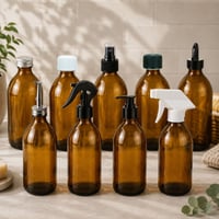 Set 4 Sticle din Sticlă Brună cu Capac cu Filet, 500 ml – Recipiente de Depozitare Reutilizabile 5