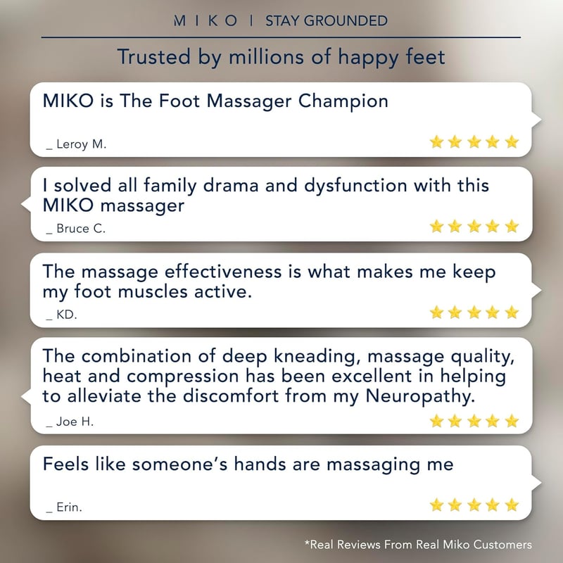 MIKO Lábmasszírozó Gép Shiatsu Nyomással, Melegítéssel és Mélymasszázshoz