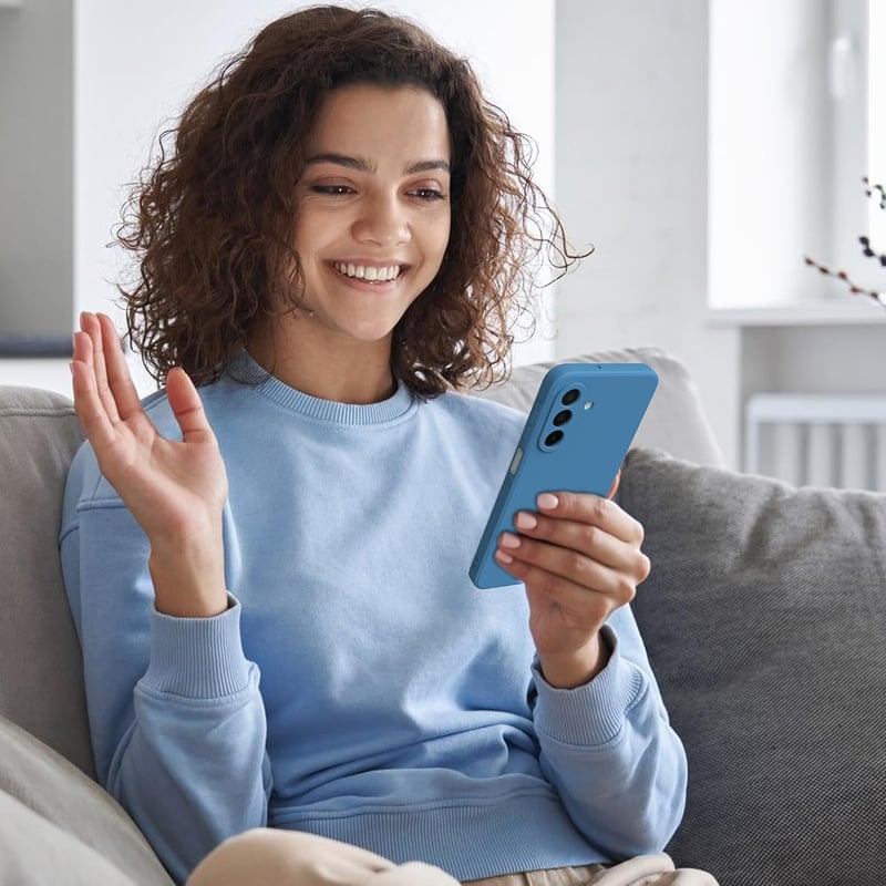 MIKULLE Samsung Galaxy A26 5G tok szilikon kék + 2 db védőfólia - Samsung Galaxy A26 5G, blue
