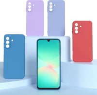 MIKULLE Samsung Galaxy A26 5G tok szilikon kék + 2 db védőfólia - Samsung Galaxy A26 5G, blue 5