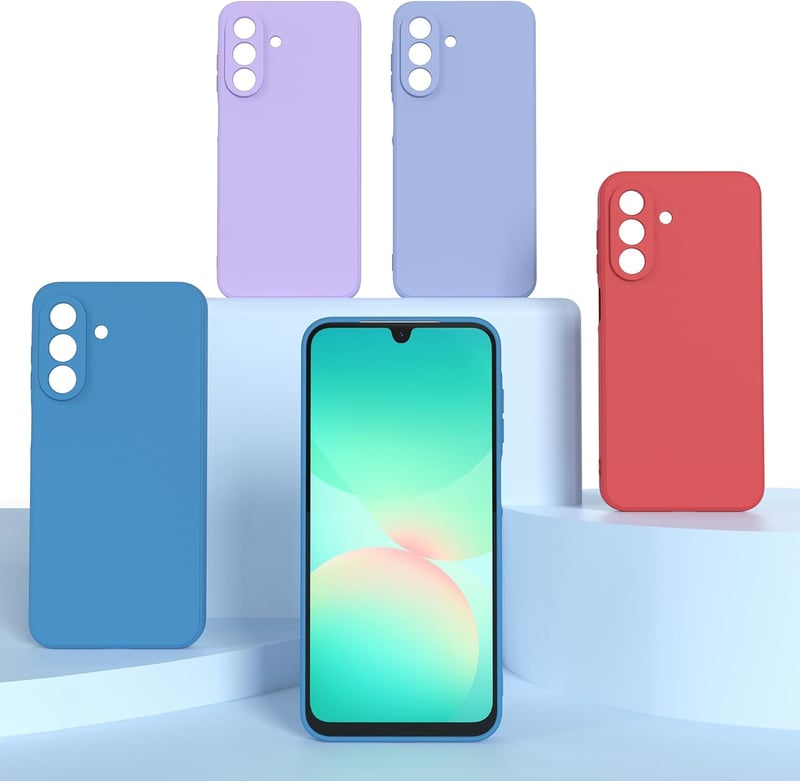 MIKULLE Samsung Galaxy A26 5G tok szilikon kék + 2 db védőfólia - Samsung Galaxy A26 5G, blue