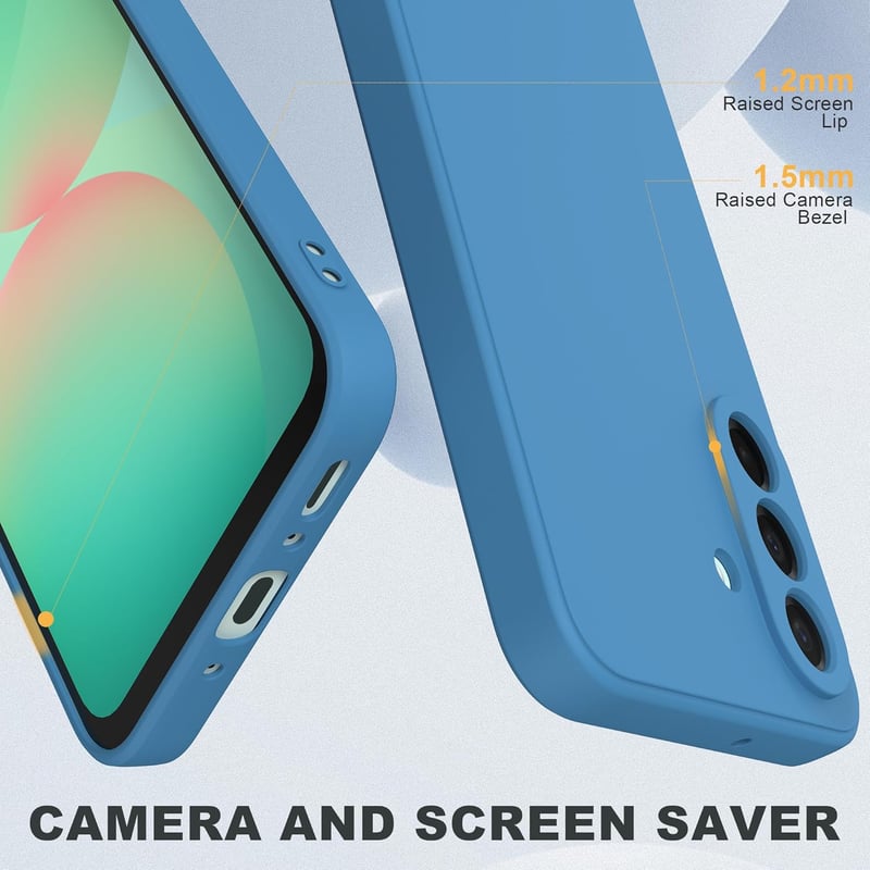 MIKULLE Samsung Galaxy A26 5G tok szilikon kék + 2 db védőfólia - Samsung Galaxy A26 5G, blue