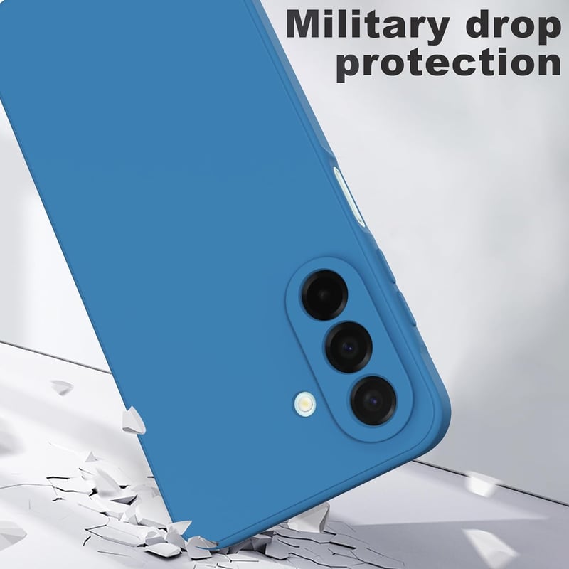 MIKULLE Samsung Galaxy A26 5G tok szilikon kék + 2 db védőfólia - Samsung Galaxy A26 5G, blue
