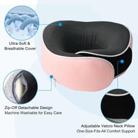 MILADO Utazási Nyakpárna Memory Foam Repülőgéphez Rózsaszín 3D Szemmaszkkal 6