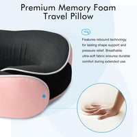 MILADO Utazási Nyakpárna Memory Foam Repülőgéphez Rózsaszín 3D Szemmaszkkal 8
