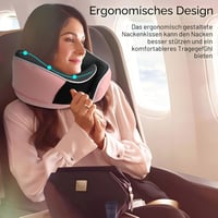 MILADO Utazási Nyakpárna Memory Foam Repülőgéphez Rózsaszín 3D Szemmaszkkal 7