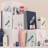 Špirálový zápisník Milan 430 s tvrdou väzbou, A5, 80 listov, 95 g/m² – modrý 9