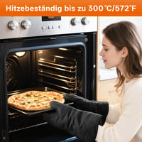 MILcea Sütőkesztyű 4 részes szett, 300°C hőálló, csúszásmentes konyhai kesztyű - Black 3