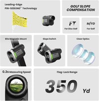 MiLESEEY Golf Távolságmérő Lejtéskapcsolóval, Mágneses, 1000m, Zászlózár 2