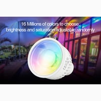 Milight Miboxer GU10 RGB+CCT LED Set Spot svjetiljki - 4 kom 6W Žarulje u boji s daljinskim upravljačem, Kompatibilno s pametnom kućom, Podesiva temperatura boje 2
