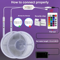 Militisto 30M RGB LED Szalag WiFi Okos Világítás Alexa Google Assistant Kompatibilis Zeneszinkron Távirányítóval 2x15m 6