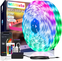 Militisto 30M RGB LED Szalag WiFi Okos Világítás Alexa Google Assistant Kompatibilis Zeneszinkron Távirányítóval 2x15m 1