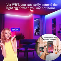 Militisto LED Szalag 10m RGB WiFi Okos Világítás Alexa Kompatibilis Távirányítóval Zene Szinkronizálás App Vezérlés 4