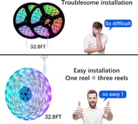 Militisto LED Szalag 10m RGB WiFi Okos Világítás Alexa Kompatibilis Távirányítóval Zene Szinkronizálás App Vezérlés 2