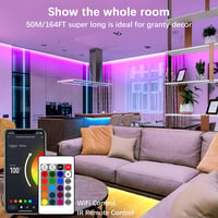 Militisto LED szalag 15m RGB színváltós, Alexa kompatibilis WiFi vezérlés, zenére reagáló okos világítás távirányítóval 4