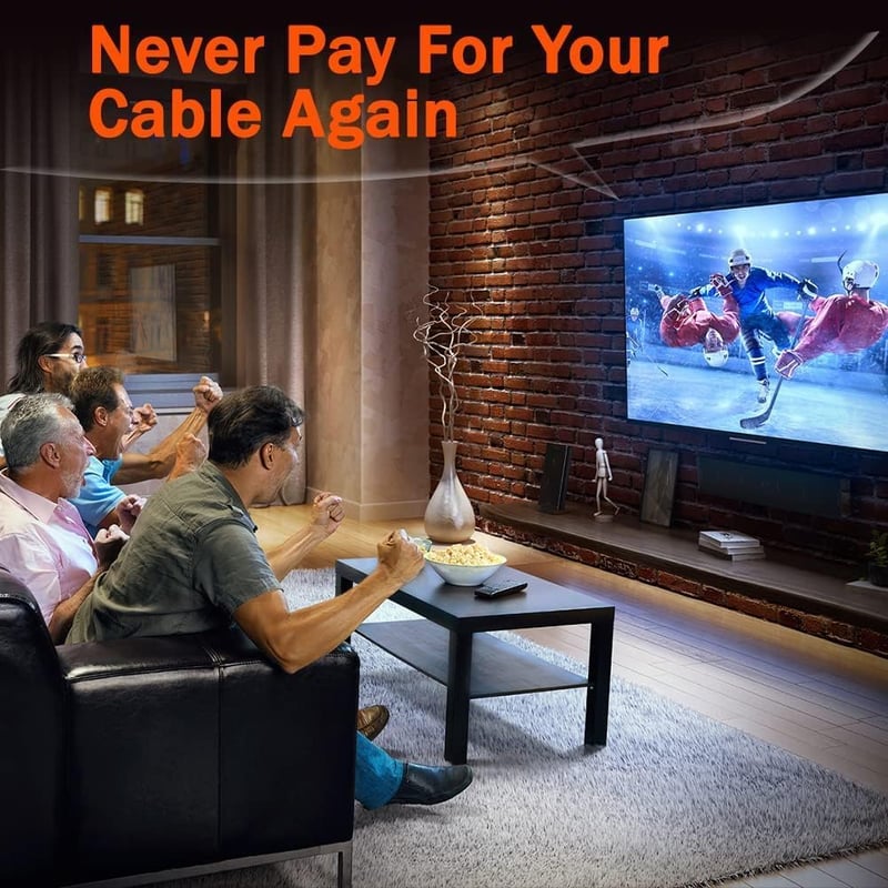 MILIWAN Beltéri TV Antenna 80 Mérföld Hatótáv, Digitális HDTV Antenna VHF UHF 4K 1080P, Helyi Csatornák Vételéhez, 3M Koax Kábel