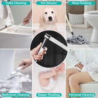 MILIWAN Bidet Kézi Zuhanyzó Szett Csaphoz Tömlővel és Adagolóval Higiénia Tisztításhoz 9