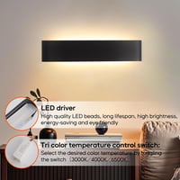 Mille Lucciole 18W LED fali lámpa fekete 28cm 2db szett 5