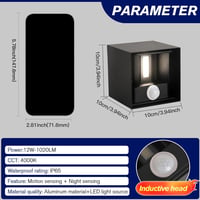 Mille Lucciole 2db LED kocka mozgásérzékelős kültéri fali lámpa IP65 12W 4000K 6