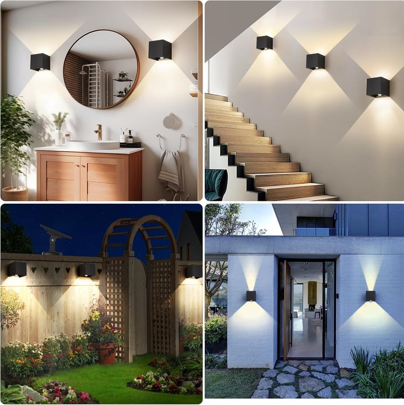 Mille Lucciole 2db LED kocka mozgásérzékelős kültéri fali lámpa IP65 12W 4000K