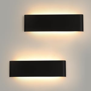 Mille Lucciole LED fali lámpa 18W 31cm fekete meleg fehér 2db