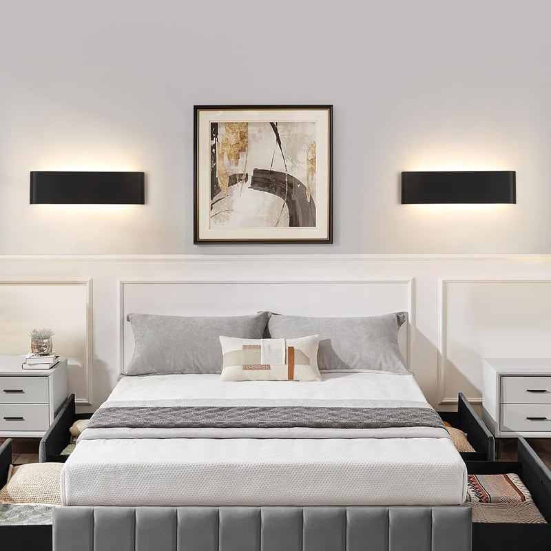 Mille Lucciole LED fali lámpa 18W 31cm fekete meleg fehér 2db