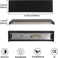Mille Lucciole LED fali lámpa 18W 31cm fekete meleg fehér 2db 4
