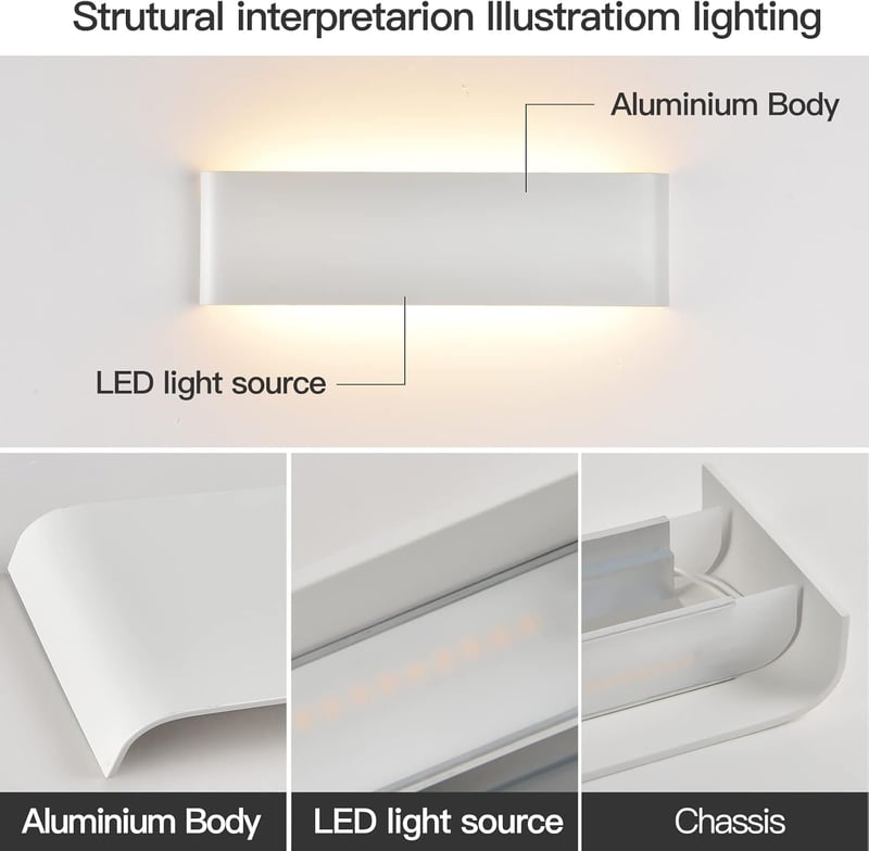 Mille Lucciole LED fali lámpa 18W 31cm meleg fehér 2db szett