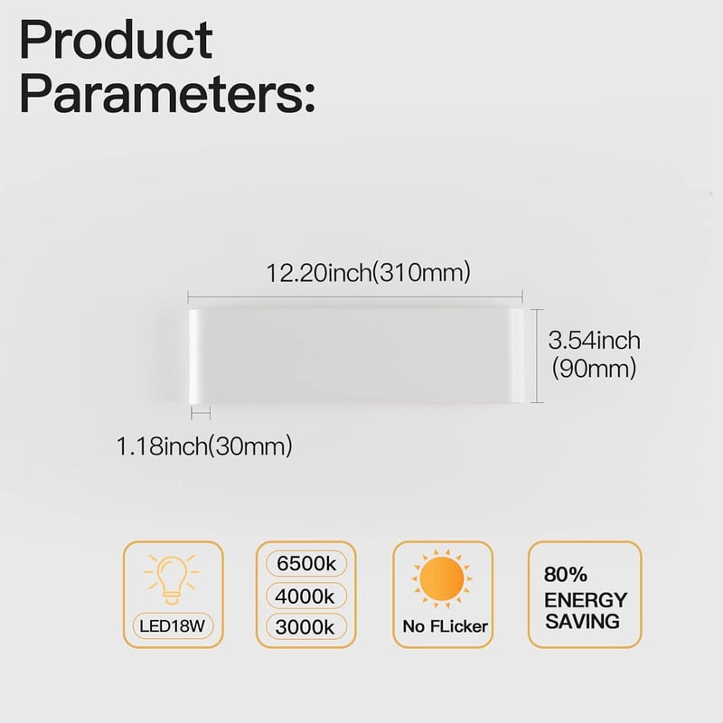 Mille Lucciole LED fali lámpa 18W 31cm meleg fehér 2db szett