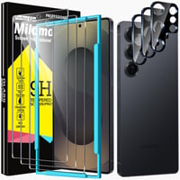 Milomdoi 3 ks tvrdené sklo na displej pre Samsung Galaxy S25 Ultra, s 3 ks ochranným sklom na fotoaparát, s podporou čítačky odtlačkov prstov 1