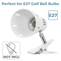Stolná lampa s klipom Milpoel so závitom E27, nastaviteľná lampa na čítanie, prácu a štúdium, tenký a ľahký dizajn, biela 4