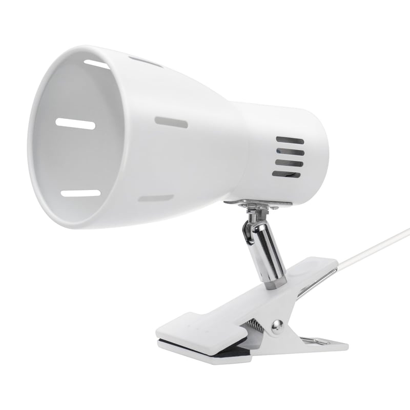 Stolná lampa s klipom Milpoel so závitom E27, nastaviteľná lampa na čítanie, prácu a štúdium, tenký a ľahký dizajn, biela