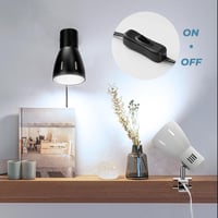 Stolná lampa s klipom Milpoel so závitom E27, nastaviteľná lampa na čítanie, prácu a štúdium, tenký a ľahký dizajn, biela 6