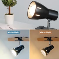 Stolná lampa s klipom Milpoel so závitom E27, nastaviteľná lampa na čítanie, prácu a štúdium, tenký a ľahký dizajn, biela 7