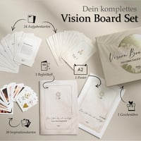 Set Vision Board Milula Studios – 24 de carduri cu sarcini, poster și carduri inspiraționale pentru obiective 2