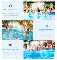 Fântână cascadă pentru piscină MILYN cu pulverizare dublă reglabilă, adaptor și aerator - pentru spa interior și exterior, apă caldă și rece 5