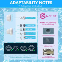 Fântână cascadă pentru piscină MILYN cu pulverizare dublă reglabilă, adaptor și aerator - pentru spa interior și exterior, apă caldă și rece 4
