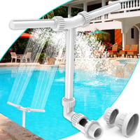 Fântână cascadă pentru piscină MILYN cu pulverizare dublă reglabilă, adaptor și aerator - pentru spa interior și exterior, apă caldă și rece 1